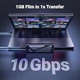 UGREEN M.2 NVMe & SATA Enclosure, USB 3.2 Gen 2 SSD Enclosure, Tool-Free 10Gbps NVMe External Caddy, Aluminum PCIe Adapter for M and M&B Key in 2230/2242/2260/2280 SSDs