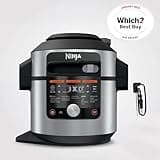 Ninja Foodi MAX 15-in-1 SmartLid Multi-Cooker 7.5L with Digital Probe, Electric Pressure Cooker & Air Fryer, Slow Cook and more, Cooks 6 Portions, Stainless Steel/Black OL750UK