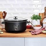 Russell Hobbs Slow Cooker [7L, 320W] (Cooks 8 Portions, Stainless Steel, Removable Ceramic Pot, 3 Temperature settings, Dishwasher Safe, Cool Touch Handles,) Matte Black Slow-Cooker 27720