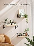 Pipishell Floating Shelves Wall Mounted Shelf, Paulownia Wood Wall Shelves, Wooden Shelves Set of 3 for Bedroom, Bathroom, Living Room, Kitchen, Home Office, Laundry room,etc (rustic)