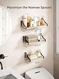 Pipishell Floating Shelves Wall Mounted Shelf, Paulownia Wood Wall Shelves, Wooden Shelves Set of 3 for Bedroom, Bathroom, Living Room, Kitchen, Home Office, Laundry room,etc (rustic)