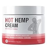 Remedium Health Active Hot Hemp Cream Natural Formula for Joints, Muscles, Neck, Shoulders, Elbows, Back, HIPS, and Knees. Deep Heat Sensation. Rich in Natural Extracts. (250ml)