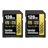 Lexar Gold Series Professional 1800x 128GB UHS-II SDXC Memory Card, 2-Pack