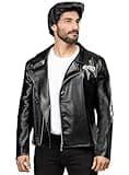 Funidelia | T-Birds Jacket - Grease for man 50s: Rock & Roll, John Travolta, Grease, Films & Series - Accessories for adults, costume accessories - Size M - Black