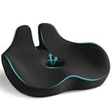 WOWMVP Seat Cushion for Office Chair, Ergonomic Coccyx Cushion, Orthopaedic Memory Foam Sciatica Tailbone Hemorrhoid Pain Relief Non-Slip Support Seat Pad for Wheelchair, Gaming Chair, Car