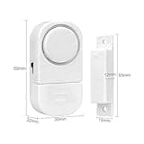 Fixget Pack of 8 Magnetic Door and Window Security Entry Alarm System WirelessMini Alarms Burglar Intruder Entry Warning Sensors White (Battery Included)