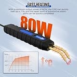 Plastic Welder Kit, 220V Plastic Welding Machine with 600pcs Hot Staples Car Bumper Repair Kit with 5-Level Adjustable Power for Car Plastic Crack Repair