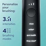 Philips Sonicare DiamondClean Smart 9400 Electric Toothbrush, Sonic Toothbrush with App, Pressure Sensor, Brush Head Detection, 4 Brushing Modes and 3 Intensity Levels, Black, Model HX9918/89