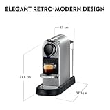 Nespresso Citiz Coffee Pod Machine by Krups. Compact Espresso Maker for Original Pods, 19-Bar High Pressure, Fast Heat-Up, Energy Saving, Auto Shut-Off, Recyclable Pods in Silver XN741B40