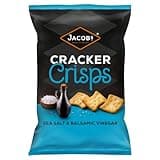 Jacob's Cracker Crisps Salt & Balsamic Sharing Bag Snacks 150g X 5 Pack, Free From: Artificial Colours, Artificial Flavours, MSG (Glutamate), Suitable for vegetarians