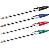 BIC Cristal Original Ballpoint Pens, Every-Day Biro Pen, Fine Point (1.0mm), Ideal for School, Black Ink, 100 count (Pack of 1)