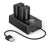 SMALLRIG 2 Pack 1030mAh Replacement Battery for Sony NP-FW50, Dual Charger with USB-C Port,Fit for Sony ZV-E10, A6000, A6500, A6300, A6400, A7, A7 II, A7R II, A7S II, A7S, A7R, RX10-3818