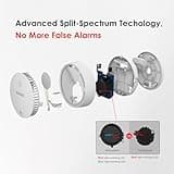 Smoke Alarm, 10 Years Battery Smoke Alarms for home 2Pcs, Fire Alarm with Silence/Test Button, No Drill Installation Smoke Detector, Conforms to EN 14604 Standard