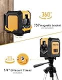 Nikotek Green Laser Level with Tripod, Self-Leveling Bright Green Beam Horizontal and Vertical Cross Line Laser for Home Decoration DIY etc.Carrying Pouch Battery&Tripod Included