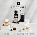 Nespresso Citiz Coffee Machine with Aeroccino Milk Frother by De'Longhi for Original Coffee Pods, Latte, Cappuccino, Espresso, Starter Capsule Set Included, EN267.WAE, White
