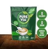 Pure Via Stevia Sugar Alternative - Gluten Free and Zero Calorie Natural Sweetener - 250g X 4, Equivalent to 1kg