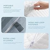 3-in-1 Orthopedic Bed Wedge Pillow Set Memory Foam Adjustable 9&14'' Folding Triangle Pillow for Leg Knee Support Sleep Apnea Back Pain Relief Acid Reflux Snoring Sitting Up Rest Post Surgery Recovery