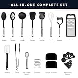 Kitchen Utensils Set - 25pieces Non-Stick Heat Resistant Cooking Utensils Set - Spoons Turners Spatula Ladle Set - Kitchen Tools Gadgets Accessories