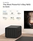 TERRAMASTER F4-424 Pro NAS Storage - 4Bay Core i3-N305 8-Core 8-Thread CPU, 32GB DDR5 RAM, 2.5GbE Port x 2, Network Attached Storage Peak Performance for Business (Diskless)