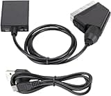 Scart to HDMI Cable for DVD Player to TV, Video Audio Converter, Scart to HDMI Lead with USB Cable, HD 720/1080P Converter for HDTV Monitor Projector STB VHS X-box PS3-Scart (Input) to HDMI (Output)