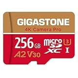GIGASTONE [5-Yrs Free Data Recovery 256GB Micro SD Card, 4K Camera Pro, A2 V30 for Smartphone, Gopro, Action Cams, 4K UHD Video, Nintendo-Switch Compatible, Up to 100MB/s, UHS-I U3 C10 with Adapter