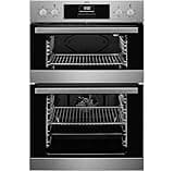 AEG 6000 Built In Electric Double Oven DEB331010M, Multilevel Cooking, 66L Main Capacity, 875x560x550 mm, Enamel Cleaning, LED Display, Stainless Steel