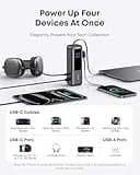 Anker Laptop Power Bank, 25,000mAh Portable Charger with Triple 100W USB-C Ports for Multi-Device Charging, Built-In and Retractable Cables, For iPhone 16/15 Series, Samsung, and More