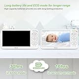 Blemil BabyMonitor with Camera and Audio, 6'' IPS Screen Baby Camera Monitor No WiFi, 30-Hrs Battery, ECO, Night Vision,2-Way Talk, Travel Video Baby Monitor Portable