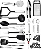 Kitchen Utensils Set - 25pieces Non-Stick Heat Resistant Cooking Utensils Set - Spoons Turners Spatula Ladle Set - Kitchen Tools Gadgets Accessories