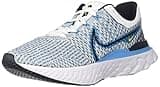 Nike Men's React Infinity Run FK 3 Sneaker, White Black Blue Orbit Chlorine Blue, 7.5 UK