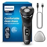 Philips Electric Shaver 3000 Series - Wet & Dry Electric Shaver for Men with SkinProtect Technology in Dark Moon, Pop-up Beard Trimmer, Cordless Shaver (Model S3145/00)