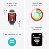 Apple Watch SE (2nd Gen) GPS+Cellular 40mm Smartwatch with Starlight Aluminium Case with Lake Green Sport Loop - One Size. Fitness & Sleep Trackers, Crash Detection, Heart Rate Monitor, Carbon Neutral