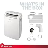 Ariston MOBIS PLUS 10 UK portable air conditioner, 10000 BTU, A+ energy class, white - Manufactured to be installed in UK (3381530)