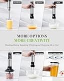 SHARDOR Hand Blender,6 In 1 Hand Blenders For Kitchen,power 1200w,20-Speed & Turbo Stick Blender,Scratch Resistant Hand Whisk Electric With Dough Hooks,Egg Beaters,Whisk,800ml Beaker,600ml Chopper