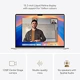 Apple 2025 MacBook Air 15-inch Laptop with M4 chip: Built for Apple Intelligence, 15.3-inch Liquid Retina Display, 16GB Unified Memory, 256GB SSD Storage, 12MP Center Stage Camera, Touch ID; Starlight