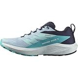 Salomon Women's Sense Ride 5 Hiking shoe, Cashmere Blue Carbon Peacock Blue, 6 UK