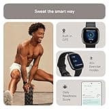Google Fitbit Versa 4 Fitness Smartwatch with built-in GPS and up to 6 days battery life - compatible with iOS 15 or higher & Android OS 9.0 or higher, Black/Graphite