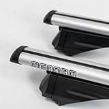 Nomad Menabo Tiger Roof Bar For Volvo V40 Cross Country (2013-) Integrated Railing Heavy Duty Lockable Car Rack With Rails Set Of 2 Aluminium Rail 120cm In Length Silver