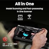 Revopoint MIRACO Pro 3D Scanner for 3D Printing Handheld,3D Printer Scanner Wireless 5000mAh Fast Charging Battery,Up to 0.02 mm Precision,Full Color RGB Camera for Small to Large Objects,32GB RAM