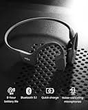 SHOKZ OpenRun Bone Conduction Sports headphones, IP67 Waterproof bluetooth earphones for running, work out(Black)
