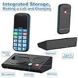 uleway 4G Senior Mobile Phone Unlocked with Bluetooth Charging Dock Handsfree Speakerphone High Volume Big Button for Elderly SIM Free Easy to Use Basic Phone SOS Emergency Button