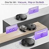 MONSGA Robot Vacuum with Mop, 5000Pa Strong Suction, Lidar Navigation Robotic Vacuum with 3.5L Self-Empty Station, 180mins Runtime, APP/Remote/Voice Control, for Hard Floors and Carpets