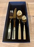 Gold Titanium Plated Personalised Engraved Adult Cutlery Set 4 Piece with Bespoke Presentation Box Professionally Engraved