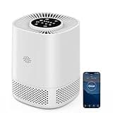 Air Purifier for Home Bedroom, H13 HEPA Filters 99.97% of Dust, Smoke, Odor and Mold, Coverage Area Up to 1200 ft², Sleep Mode (20 dB) and Auto Mode, Three Operating Speeds and Timing Modes, White