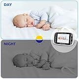 HelloBaby Wireless Video Baby monitor with Camera and Night Vision, 3.2 Inch Screen Night Vision Temperature Monitoring & 2 Way Talkback System Lullabies UK Interface Plug (HB32)