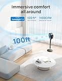 Dreo 43 Inch Smart Standing Fan for Bedroom, 100ft Strong Airflow Fan, DC Motor Silent Floor Fans, 120°+105° Oscillating Pedestal Fans with 12H Timer, 6 Modes, WiFi/Alexa/Remote Control