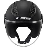 LS2 Motorcycle Helmet - Open Face OF616 - Airflow LS2 Matt Black - M