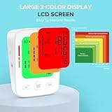 Medical Blood Pressure Machine for Home Use, Upper Arm 22-42cm Large Cuff Blood Pressure Monitors, LCD Digital Display | CE Certified | MHRA Registered | 2 * 99 Sets Memory | Heart Rate Monitor