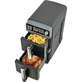 BiutiViita 10L Double Stack Air Fryer with Dual Basket & 2 Drawers – 2400W Dual Air Fryer for Even Heating with 4 cooking levels | 9-in-1 Modes, Sync&Match, Shake Reminder，Large for Family Capacity