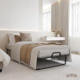 Milliard Diplomat Guest Folding Bed with 12.5cm Thick Luxurious Memory Foam Mattress and a Strong Sturdy Foldable Rollaway Frame - Small Single 190 x 79cm